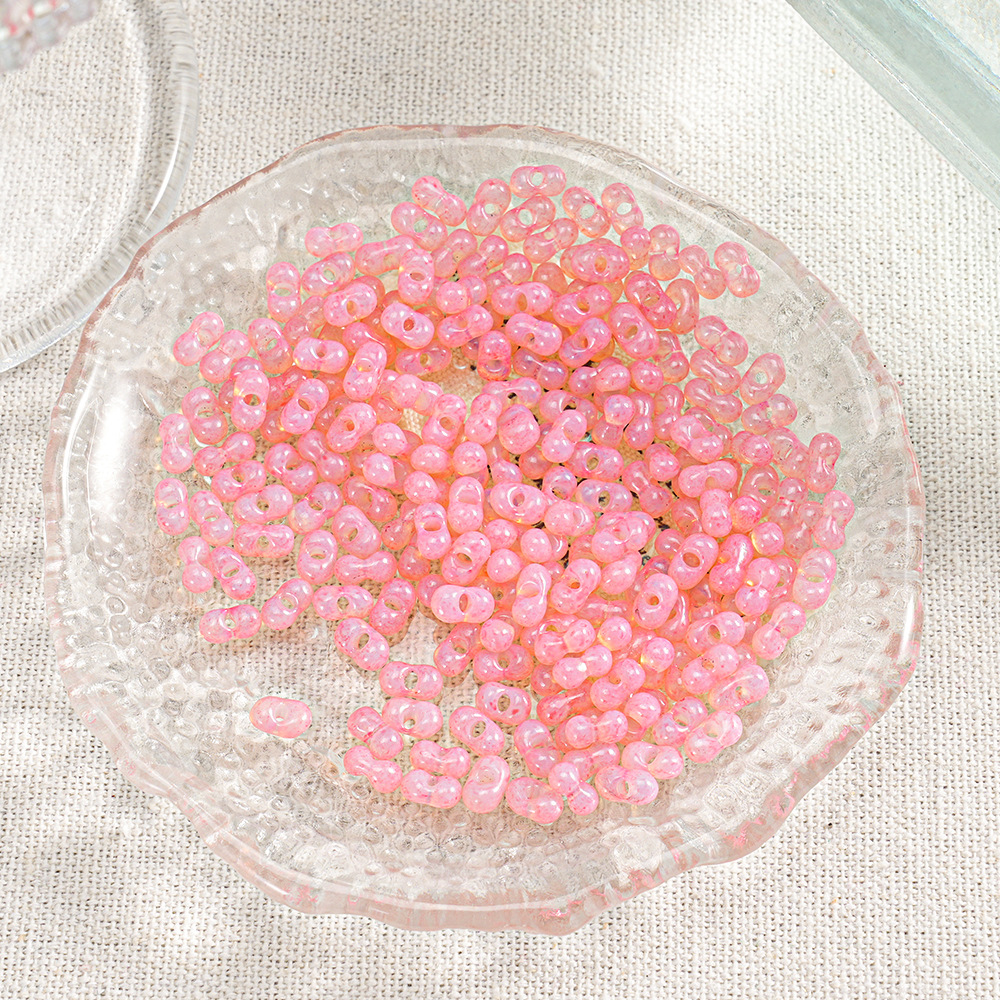 【400 piezas 2 botellas】Cuentas Xiaozi, cuentas sueltas, cuentas para pulseras, material para cuentas, cuentas espaciadoras de 3 mm, accesorios para cadena de teléfono DIY