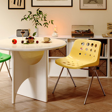 明峥家具厂中古奶酪椅子奶油风餐厅设计师简约家用卧室化妆创意休