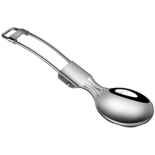 304 stainless steel folding spoon and fork outdoor travel portable tableware student children creative spoon main meal soup spoon