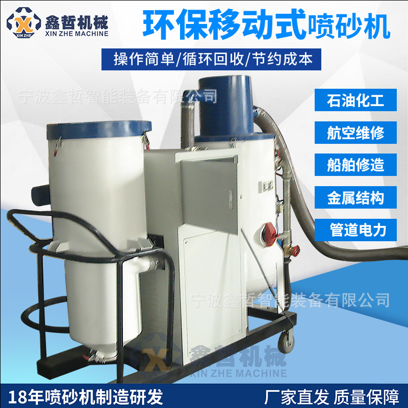 自动循环回收喷砂除锈设备自动回砂喷砂机辊筒辊轴无尘环保喷砂机