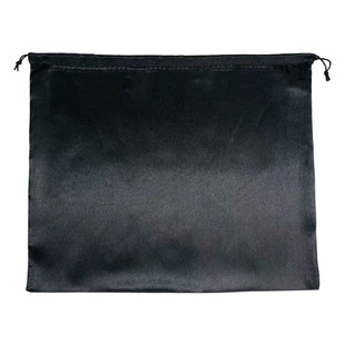 Black silk satin travel storage bag drawstring drawstring bag bag storage bag shoes underwear four-piece package
