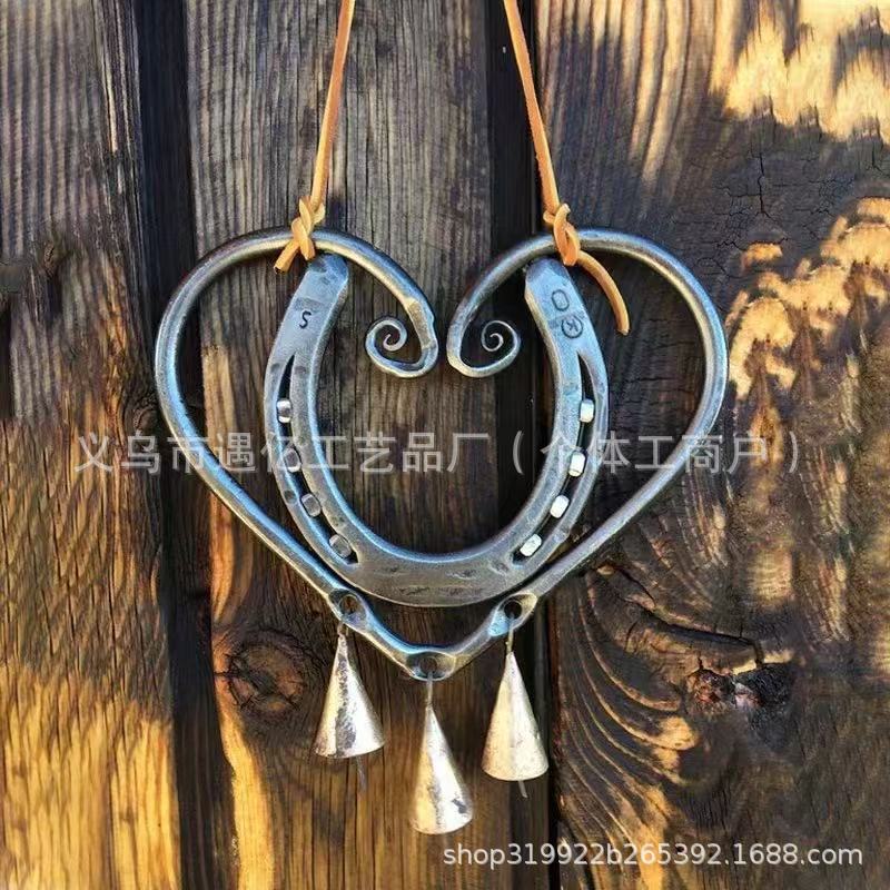 独立したウェブサイトの新製品 Lucky Love Wind Chime ラッキーラブ スチールネイル風鈴 屋外装飾|undefined