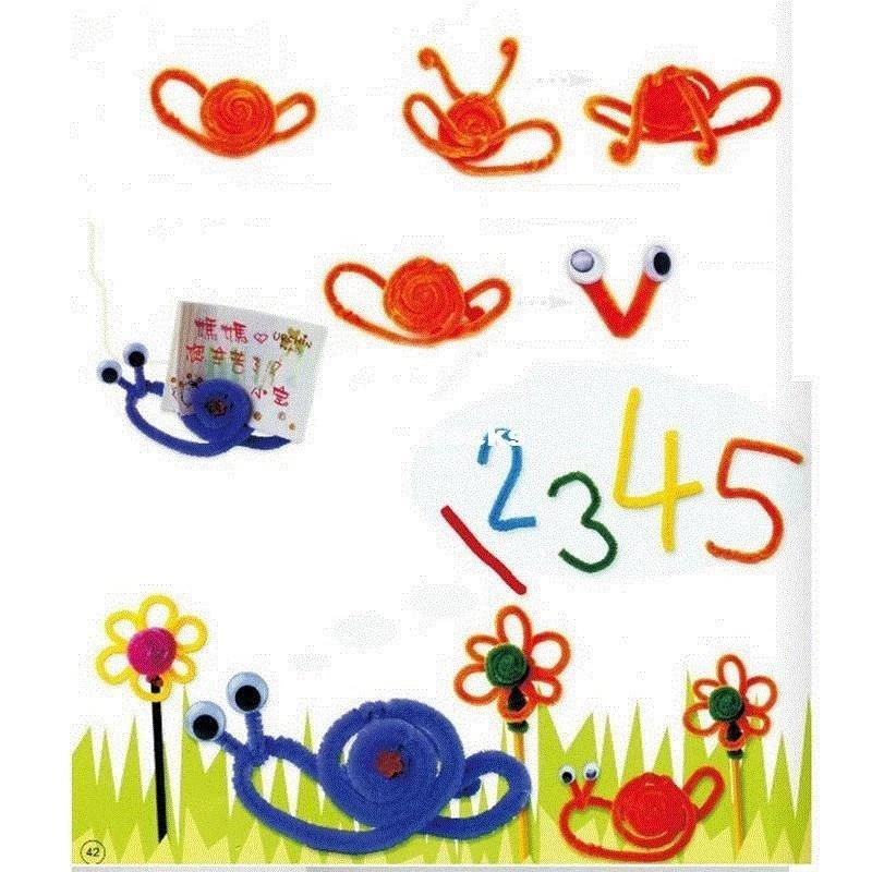 100PCS Kindergarden DIY CHENILLE STEMS PIPE CLEANERS