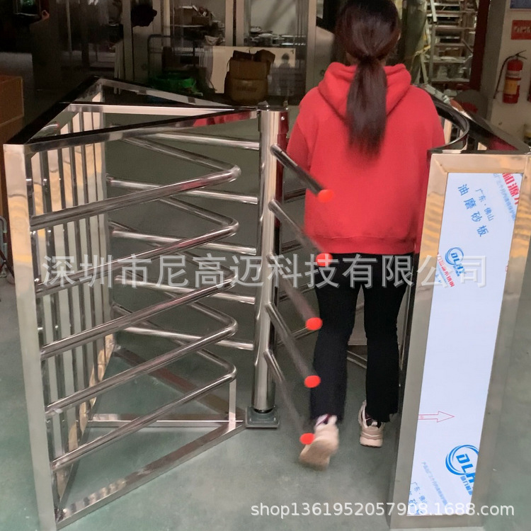 超市入口单向门景区车站单项旋转门半高转闸单向进出手动机芯转轴