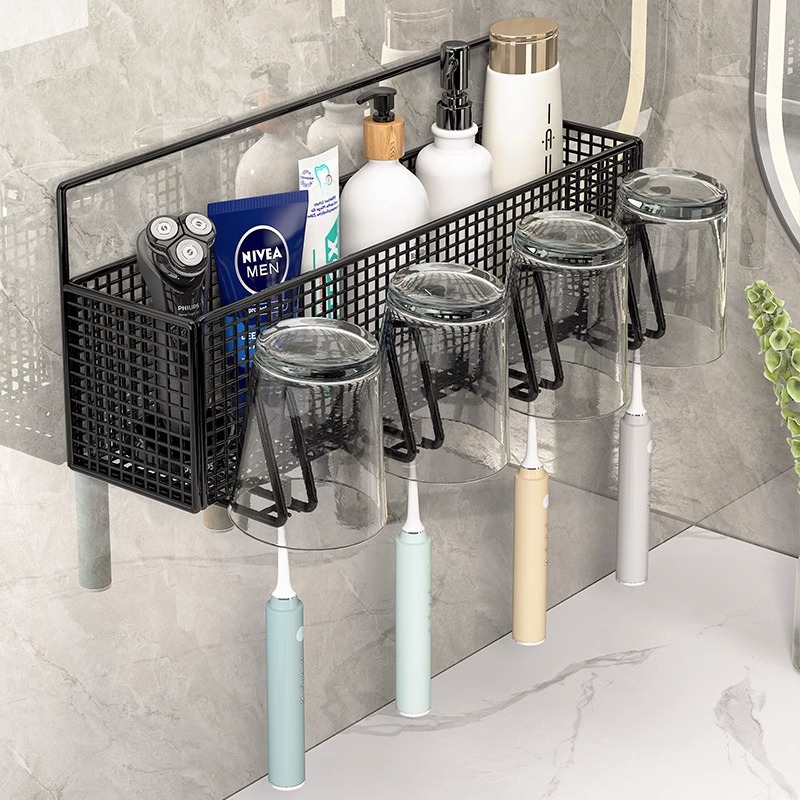 Toothbrush holder, shelf-mounted bracket, tooth cup, tooth bowl, cup wall-mounted storage, mouthwash cup, electric brushing, bathroom