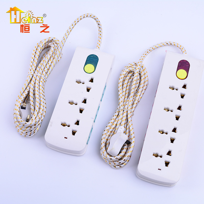 带侧面插厂家批发铜片义乌外贸出口小英式插头375插座接线板