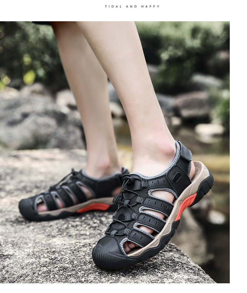 Heren sandalen met dichte neus voor strand en buitenactiviteit_voghion.com