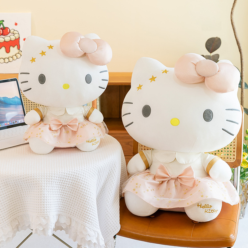 跨境新款白金K蒂猫公仔情侣生日礼物哈喽k蒂猫布娃娃大号兑换礼物|undefined