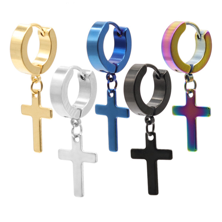 trend earrings stainless steel hip-hop style