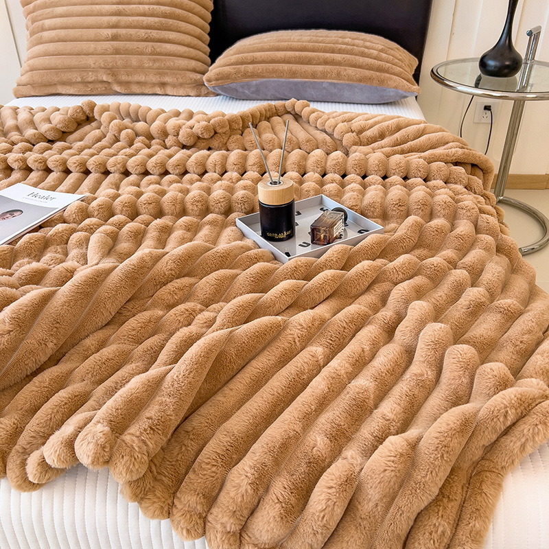 Transfronterizos engrosados manta de lana de alto peso franela manta cálida manta de lana de leche manta manta de siesta manta de regalo