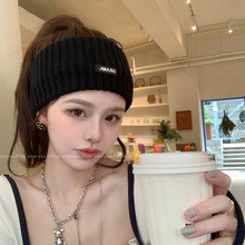 秋冬毛线针织发带女2025新款护额头抹额脑门防风头套保暖月子头巾