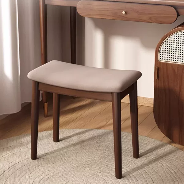 Solid Wood Saddle Stool Dressing Table Household Chair Women's Bedroom Internet Popular Makeup Chair Low Stool Square Stool Saddle Stool