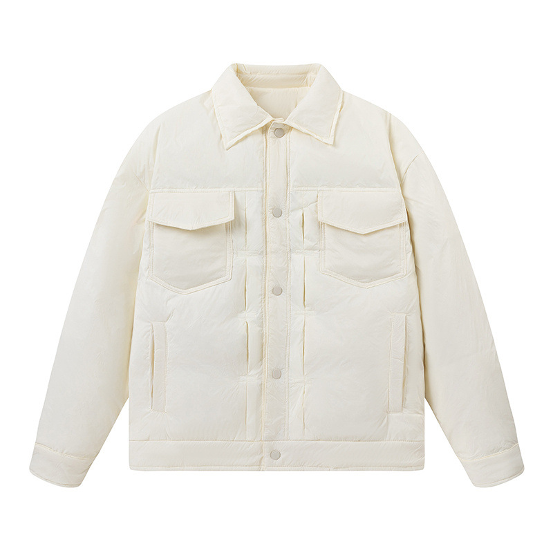 Winter Japanese solid color light and thin down jacket