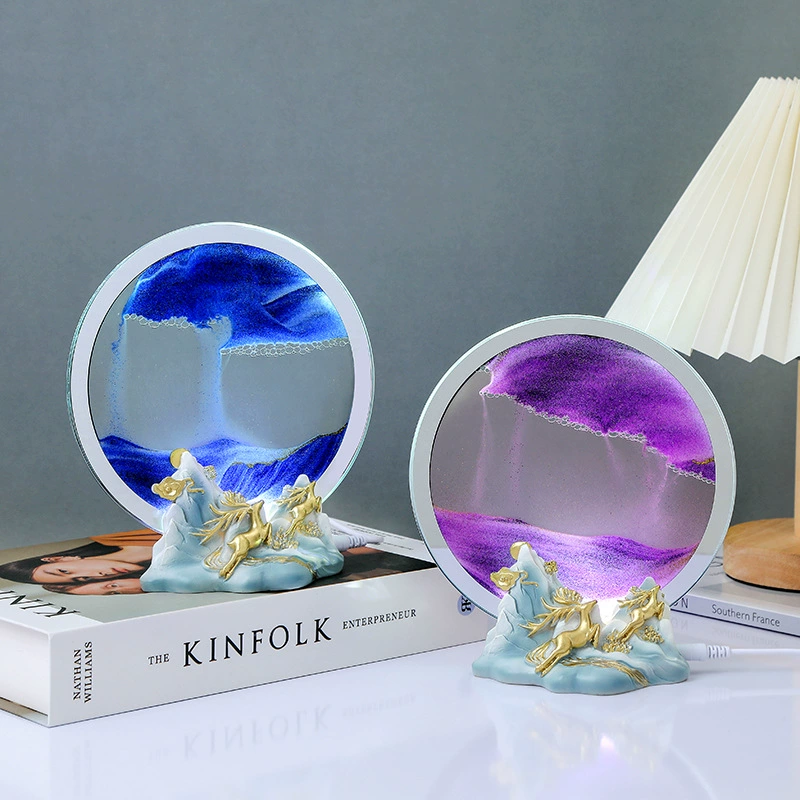 Творческая 3D трехмерная роспись зыбучих песков в кабинете для спальни рабочий стол высокого уровня сенсорная смола украшения