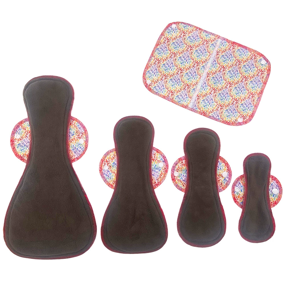 Бамбуковый уголь тетя салфетка гигиеническая салфетка бамбуковое волокно материнская ежедневная прокладка Ночная стирка гигиеническая прокладка костюм Заводской магазин