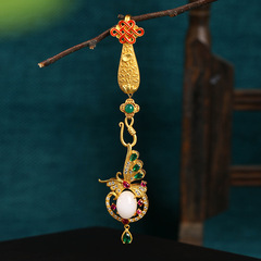 El Yuan Original Design Classical Elegant Clothing Butterfly Decorated Brooch Chinese Qipao Hanfu Accessory Collar Fastener