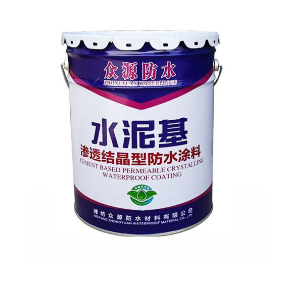 Cement-based permeable crystalline waterproof and impermeability coating for pool tunnel road and bridge pile head with high strength
