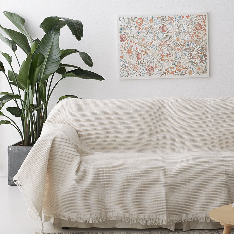 Solid color sofa towel single and double sofa cover cloth sofa cover knitted sofa dust cover blanket factory wholesale