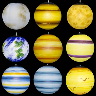 LED星球吊灯 灯光秀八大行星组合灯 幼儿园游乐场星空装饰灯防水
