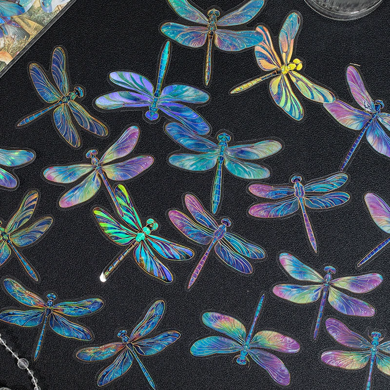 Пакет цветных наклеек Yuxian Pet серия Dragonfly Pianpian, ретро креативный материал, настольная палатка, долина красоты, Diy карточка наклейка