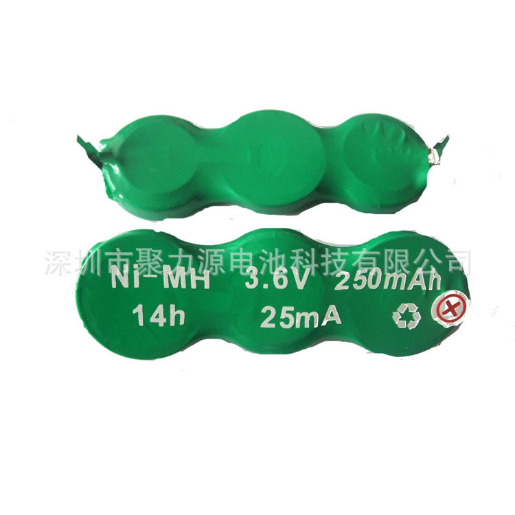 太阳能礼品手电筒扣式镍氢电池3.6V 250MAH 250H玩具设备备用电池