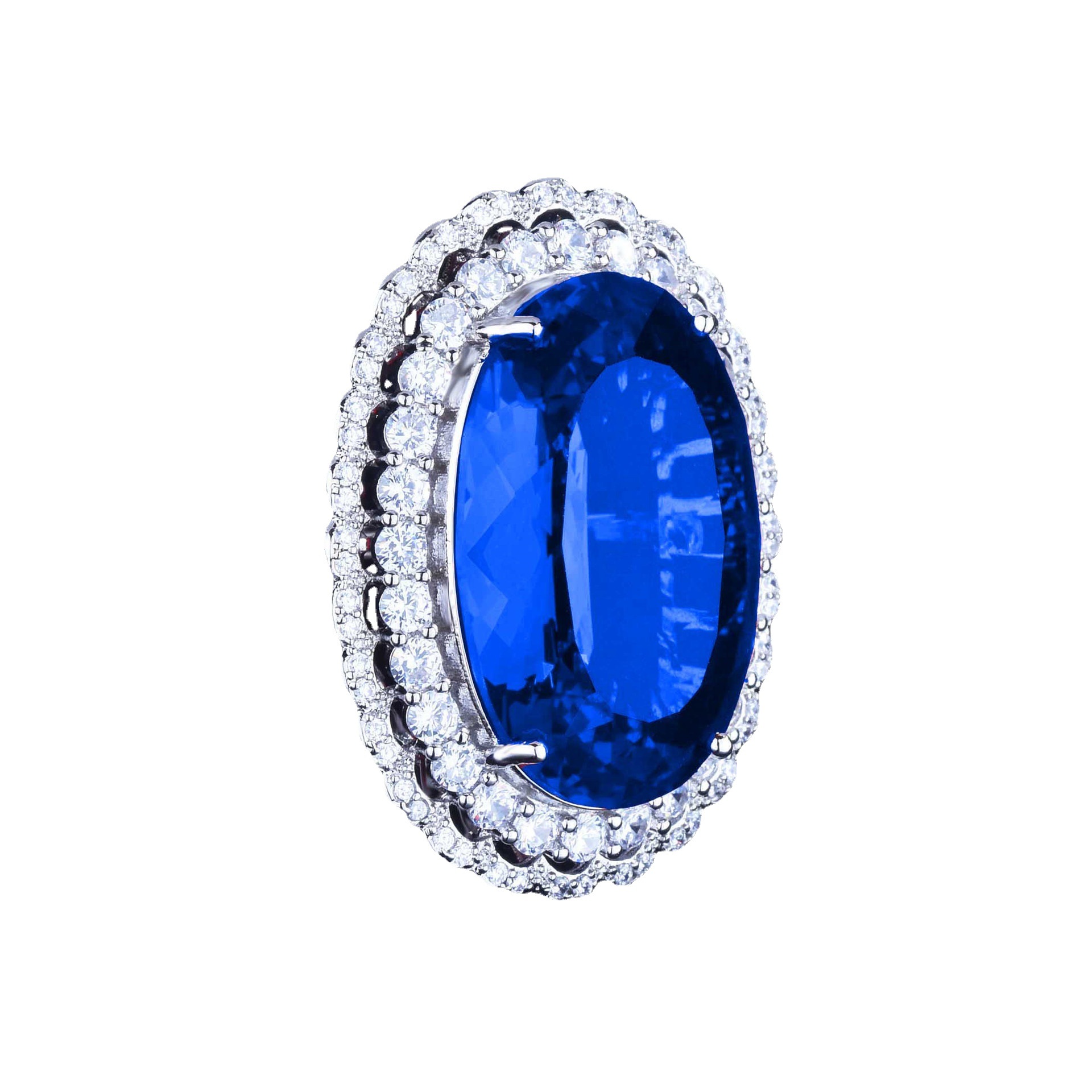 Tiktok Kuaishou transmisión en vivo color tesoro Esmeralda colgante de lujo imitación paloma Rubí Diana anillo color traje del tesoro