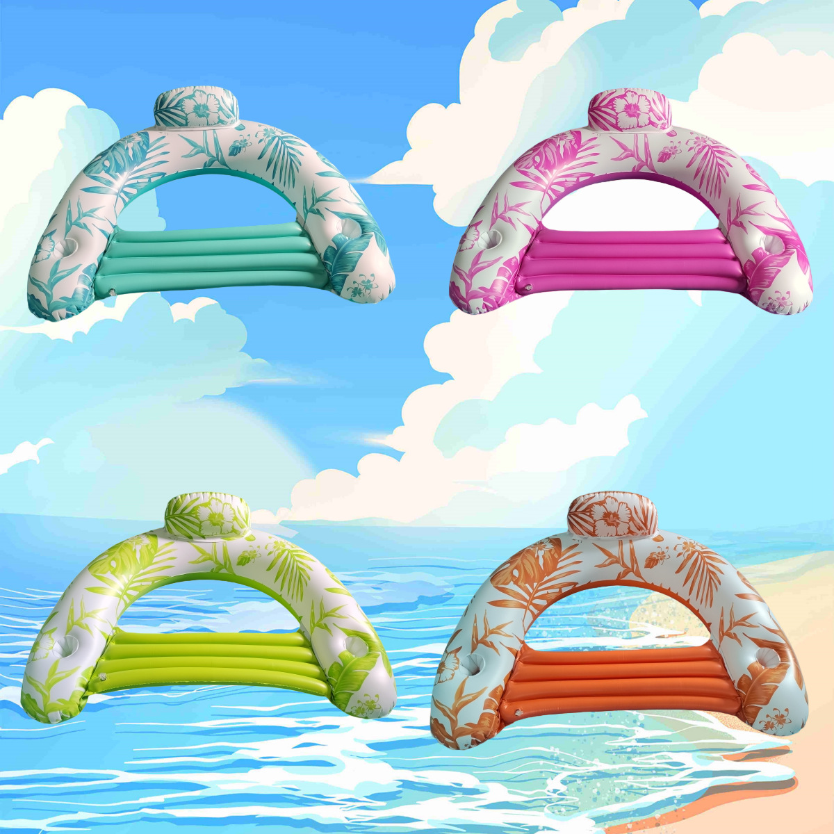 Inflatable water chair for adults