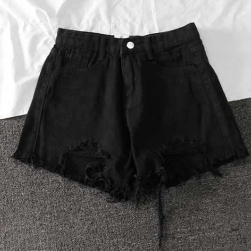 綿の穴が開いている高腰のデニムの半ズボンの女性の夏の2021を含んでいます。