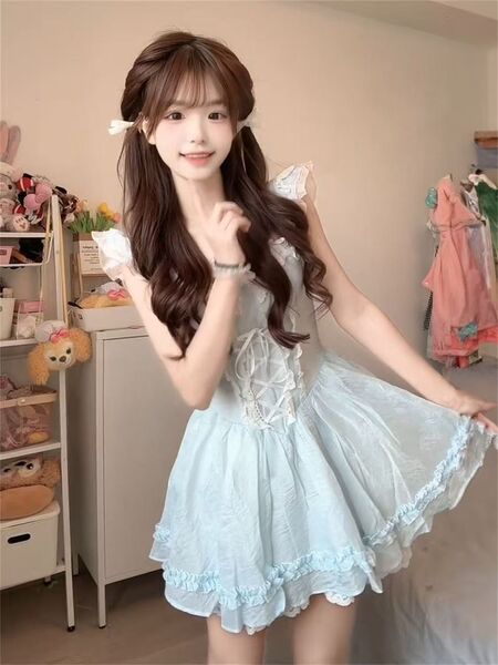 Cute blue lace dress