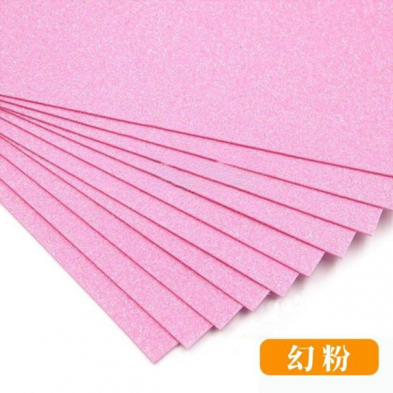 金葱背胶海绵纸材料儿童手工纸泡沫纸带闪光橡塑金粉彩色纸|undefined