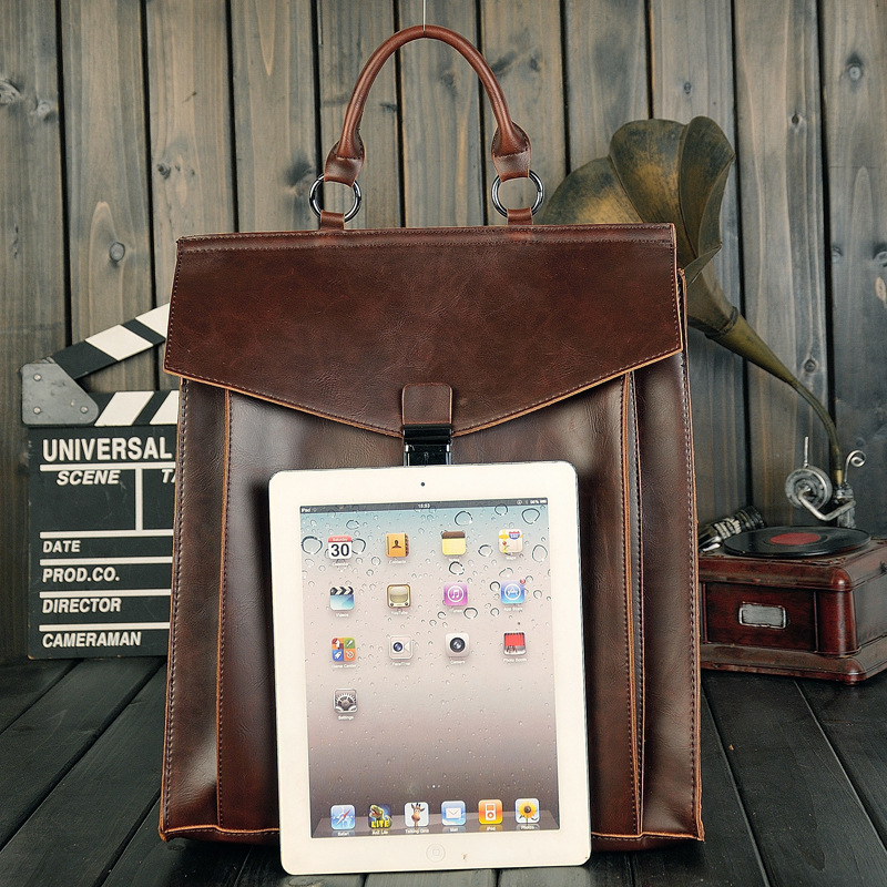 Crazy Horse Skin Travel Fashion Casual Rucksack Neue Herrentasche_voghion.com
