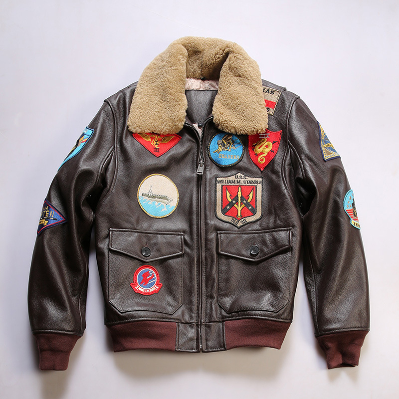 Cross-border Specializes in Popular Tom Flight Suit 17 Standard Empty Pilot Genuine Leather Jacket Men's Multi-standard Cowhide Leather Jacket Cross-border Specializes in Popular Tom Flight Suit 17 Standard Empty Pilot Genuine Leather Jacket Men's Multi-standard Cowhide Leather Jacket