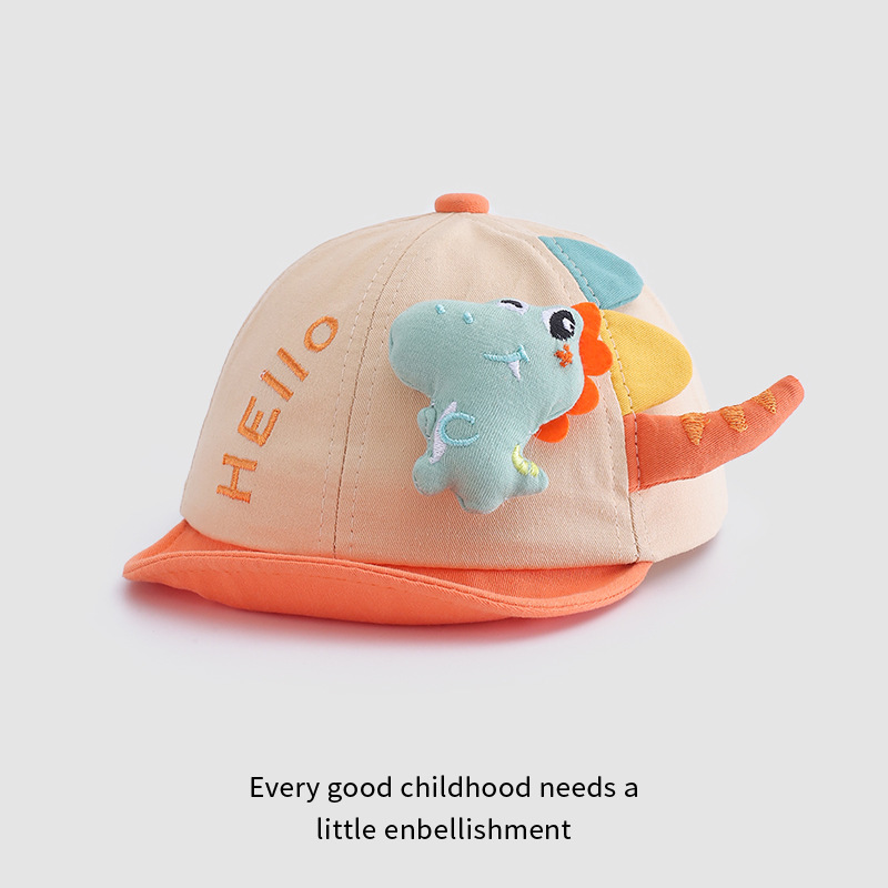 Sombreros infantiles primavera y otoño para niños sombreros de lengua de pato bebés sombreros de borde suave bebés 1 - 2 lindos sombreros casuales de algodón 48CM