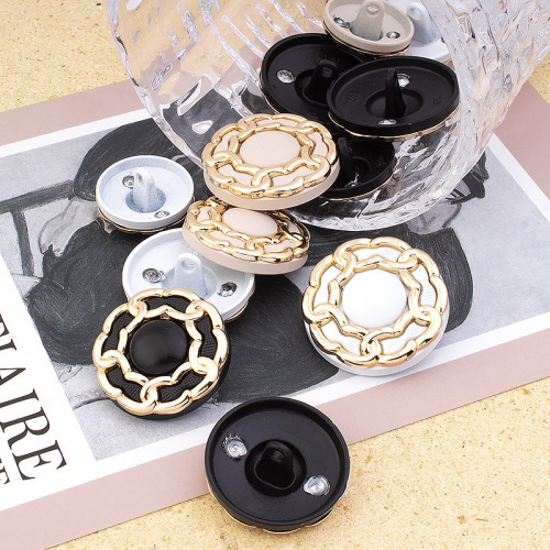 Metal buttons, large buttons, fashionable, exquisite, high-end, high-end women's coats, windbreakers, sweaters, cardigans, round decorative buttons
