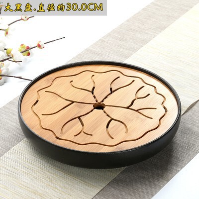 Bamboo Tray Tea Tray Office Simple Dry Bubble Tea Tray Set Ceramic Purple Sand Kung Fu Tea Set Tea Cup Tea Table Tea Sea Tea Ceremony