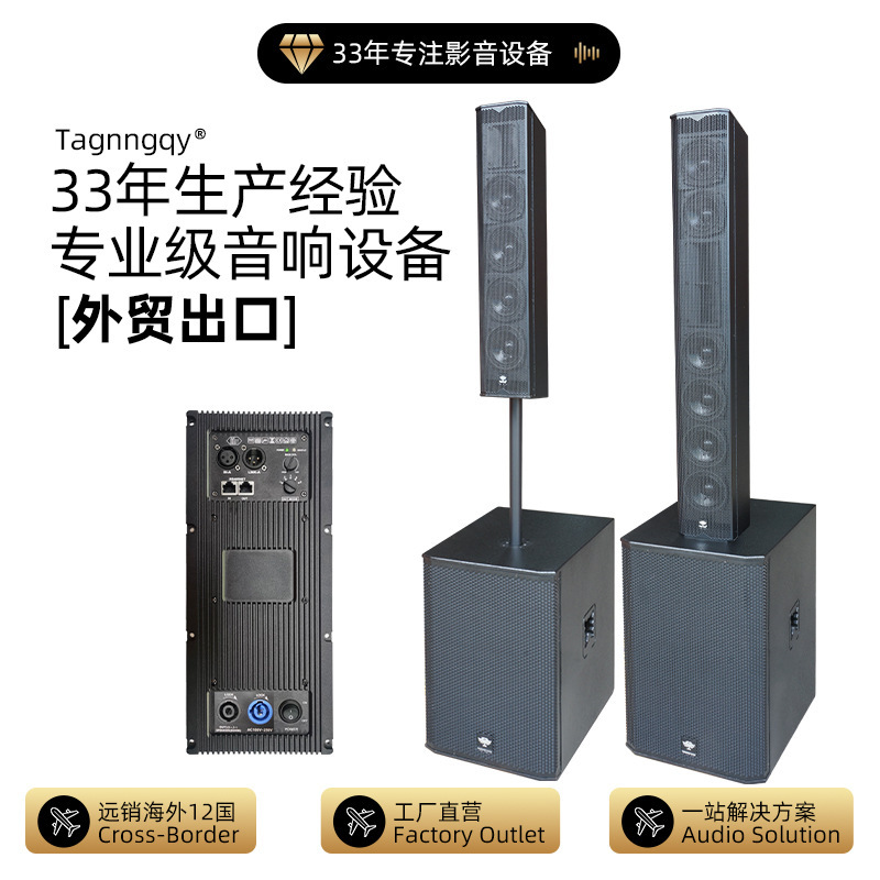 Tianlang Active Column Speaker with Amplifier Subwoofer for Conferences, Outdoor Stage Performances, Theaters, Auditoriums, High-Power Sound