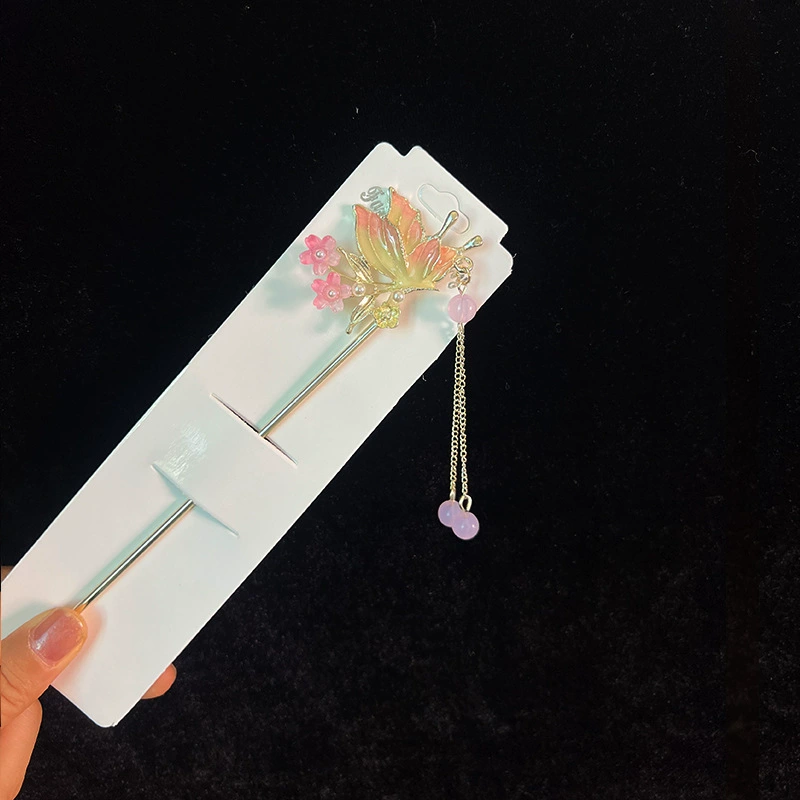 Hairpin Hanfu заколка для волос, орхидея цветочный декоративный аксессуар для волос, простая элегантная китайская стиль