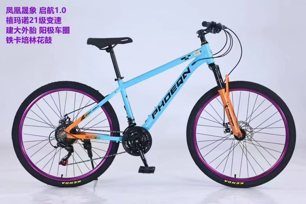 Aleación de aluminio 26 / 27.5 cromo elefante círculo púrpura cambio de velocidad bicicleta de montaña para adultos bicicleta de montaña