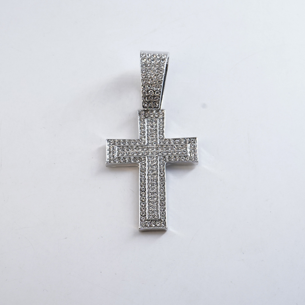 Hip-hop caliente aleación de diamantes completos colgante de moda moda de moda de rap de diamantes para hombres joyas de cadena cubana