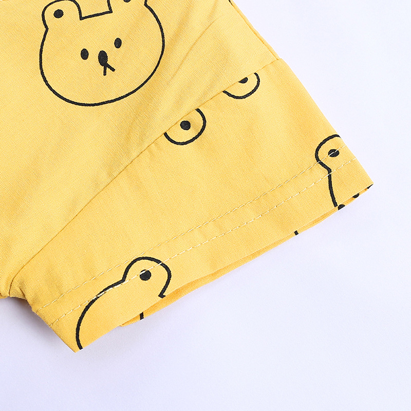 New Ins-Style Children's Clothing for Boys and Girls, Cartoon Kimono, Children's Short-Sleeved Loungewear, Summer Girls' Pajamas, One-Piece Wholesale