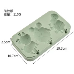 Direct Manufacturer Sales One-Size-Fits-All Covered Ice Cream Mold with Stick, Creative Turtle Shape Silicone Ice Cream Mold