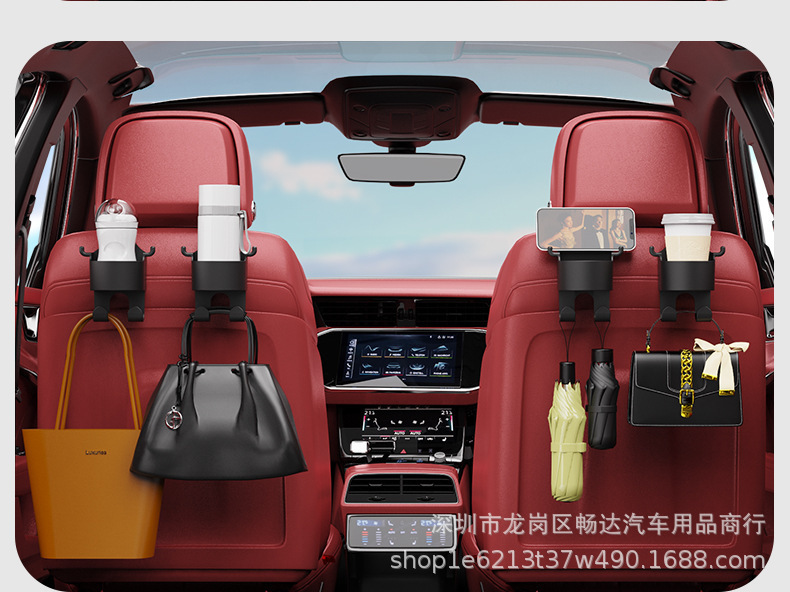 Car-Mounted Drink Holder, Multifunctional Car Window Back Seat Hanging Ashtray Holder, In-Car Cup Holder, Car Storage Box