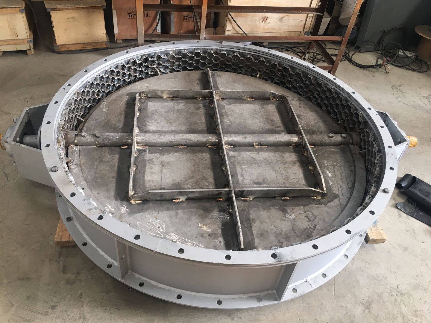 D-LD600烟道挡板门 弹性密封 烟气蝶阀 DN600圆风门D941W-1C