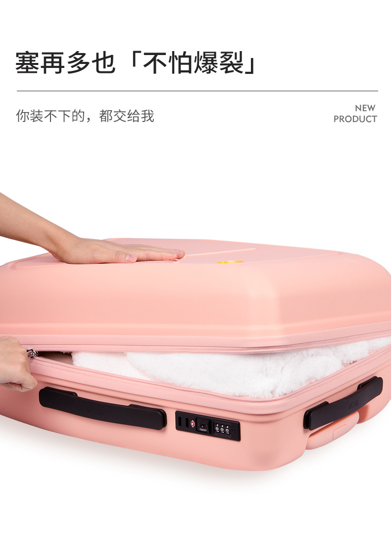 Bộ vali PP 2 chiếc 20 inch và 24 inch kéo tay du lịch có khóa số — Pp hành lý bột anh đào chi tiết 13