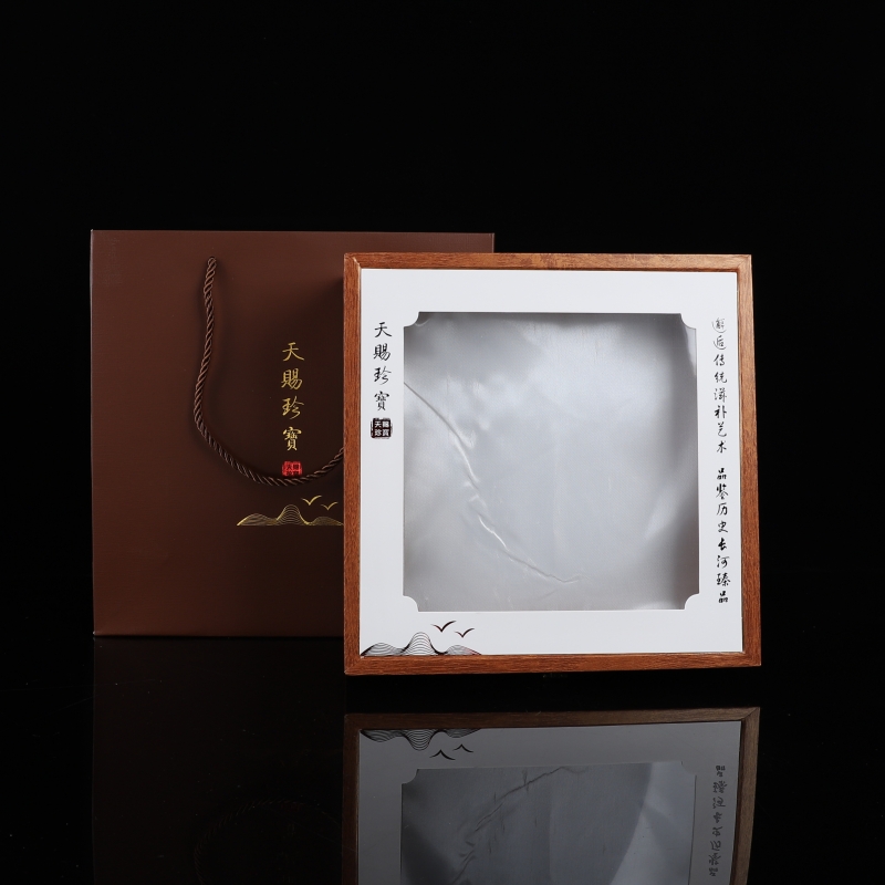 Tianshi Treasure ventana abierta, pegamento de pescado, productos secos, caja de regalo de abollo, caja de exhibición, caja vacía de tónico de ginseng.