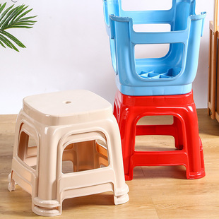 Plastic Children's Stool Household Thickened Adult Small Stool Living Room Shoe Changing Stool Small Bench Square Stool Low Stool Chair Wholesale
