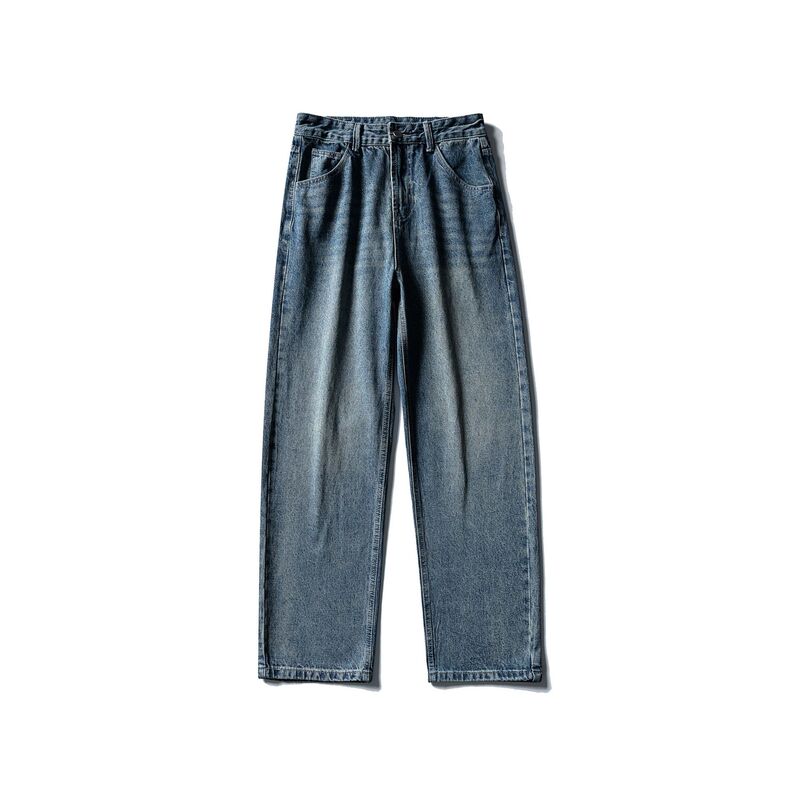 Aimatarget American Retro High Street Jeans for Men 26 Spring Loose Straight Wide-Leg Pants for Men Ck136 Aimatarget American Retro High Street Jeans for Men 26 Spring Loose Straight Wide-Leg Pants for Men Ck136