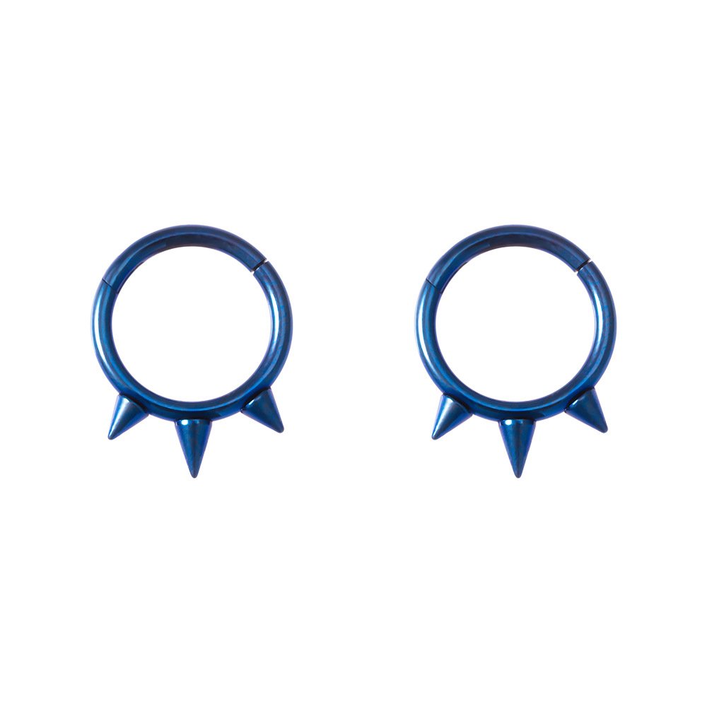 Fashion Solid Color Stainless Steel Plating Nose Ring 1 Piece