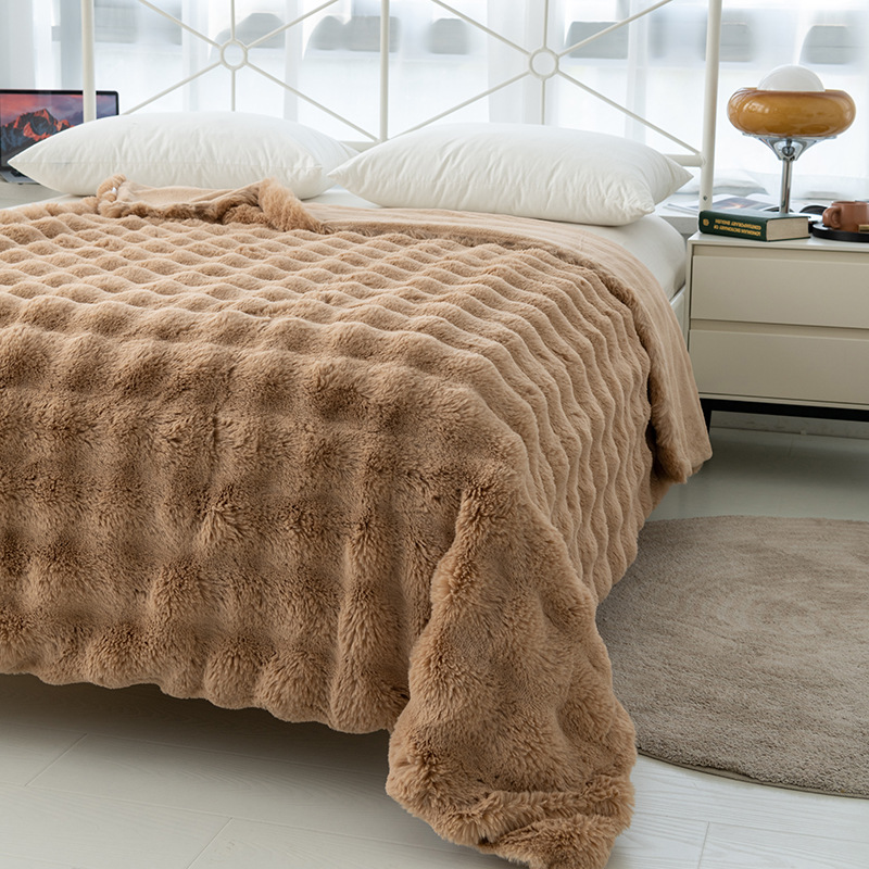 Burbuja conejo-como manta engrosada manta caliente Four Seasons sofá manta Oficina almuerzo manta aire acondicionado manta al por mayor