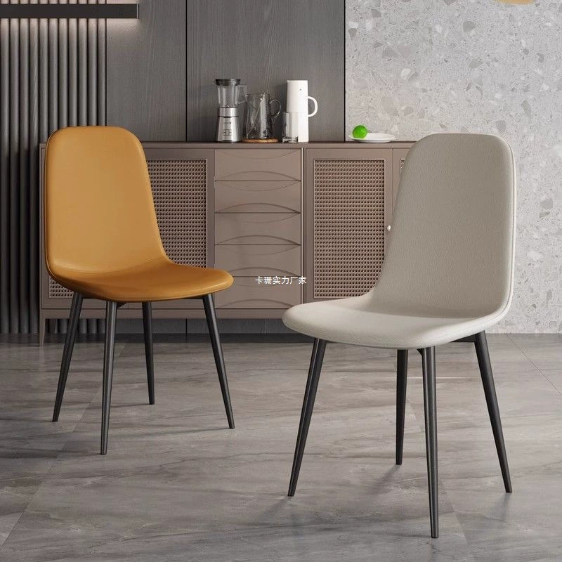 Обеденный стул для маленьких квартир, минималистичный стул, легкая роскошная скандинавская современная столовая, простой стул со спинкой, итальянский табурет со спинкой